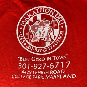 Marathon Deli U Maryland College Park Red Shirt XL